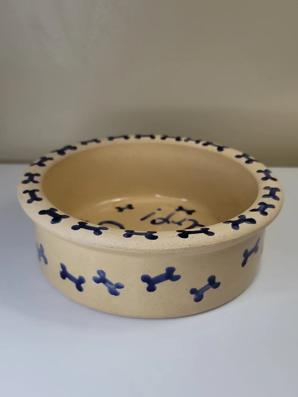 Robinson Ransbottom Pottery Vintage Dog Bowl Dish Feeder